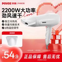 百亿补贴：奔腾 大功率吹风机大风力速干2200W家庭发廊冷热两用学生电吹风筒