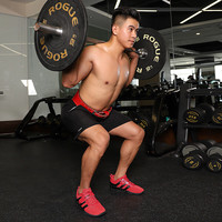 贺杨喻专业举重鞋男女力量举重鞋室内综合训练鞋支撑负重硬拉深蹲鞋 红色 220 39