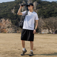 JEEP SPIRIT 吉普运动短袖t恤男夏季网眼透气美式速干篮球投篮训练男士T恤 白色 XL （135-145斤）