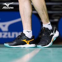 美津浓（MIZUNO）男女专业排球鞋舒适缓震透气轻量WAVE DIMENSION 黑白绿 WAVE MOMENTUM PRO 42.5 =275mm