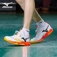 美津浓（MIZUNO）男女专业排球鞋舒适缓震透气轻量WAVE DIMENSION 白橙黄 WAVE MOMENTUM PRO 45 =295mm