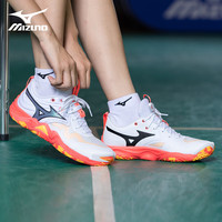 美津浓(MIZUNO)男女专业排球鞋舒适缓震透气轻量WAVE DIMENSION 白橙黄 WAVE MOMENTUM ELITE 35 =220mm