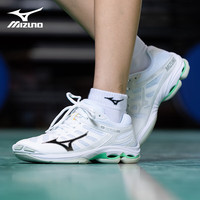 美津浓（MIZUNO）男女专业排球鞋舒适缓震透气轻量WAVE DIMENSION 白浅绿 WAVE VOLTAGE 2 47 =310mm
