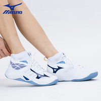 美津浓（MIZUNO）男女缓震透气排球鞋VOLTAGE2代专业比赛团队运动羽毛球鞋室内外 冰川蓝 WAVE DIMENSION 40.5 =260mm