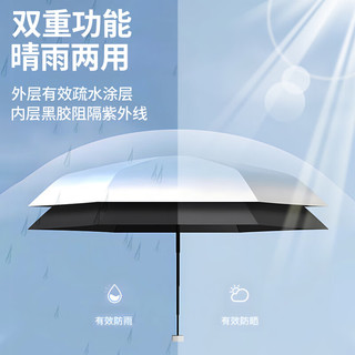 印象城黑胶防晒防紫外线太阳伞便携遮阳伞隔热胶囊伞晴雨两用 渐变紫色 【便携卡片伞】渐变薰衣紫