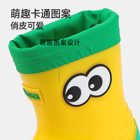 B.Duck小黄鸭童鞋儿童防水雨鞋可爱卡通女款外穿防水防滑男童雨靴 适合脚长14.0-14.7cm
