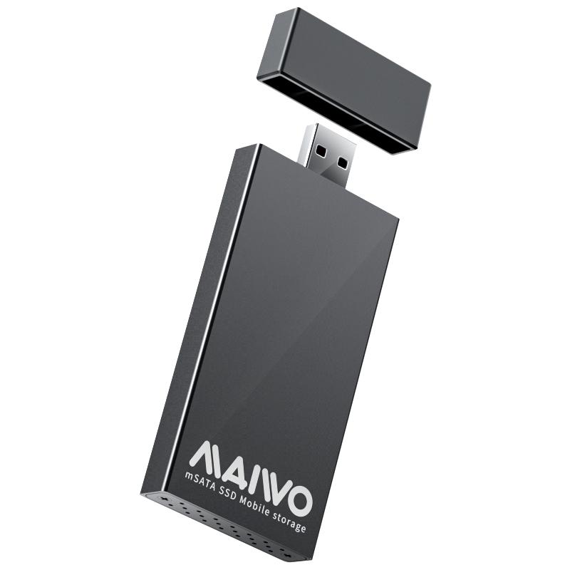 麦沃msata直插硬盘盒usb3.0外置读写存储盒铝合金外壳固态盘K1642