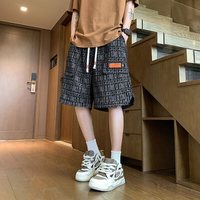至唯美式工装短裤男夏季2025潮牌青少年中裤子运动篮球宽松五分裤 杏色 4XL 【185-205斤】