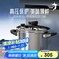 移动端、京东百亿补贴：TIBORANG 帝伯朗 高压锅家用燃气电磁炉通用防爆压力锅商用大容量压力煲 红色