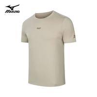 美津浓 Mizuno户外短袖T恤男半袖上衣夏季透气干爽百搭圆领半袖P休闲体恤 A2CA3120青苔绿 3XL