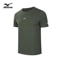 美津浓 Mizuno户外短袖T恤男半袖上衣夏季透气干爽百搭圆领半袖P休闲体恤 A2CA3120黑色 L