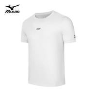 美津浓 Mizuno户外短袖T恤男半袖上衣夏季透气干爽百搭圆领半袖P休闲体恤 A2CA3120灰色 XL