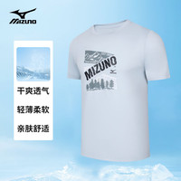美津浓 Mizuno户外短袖T恤男半袖上衣夏季透气干爽百搭圆领半袖P休闲体恤 A2CA3111白色 XL