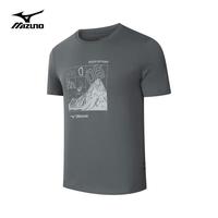 美津浓 Mizuno户外短袖T恤男半袖上衣夏季透气干爽百搭圆领半袖P休闲体恤 A2CA3112白色 2XL