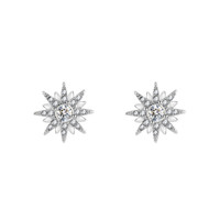 纪梵希（Givenchy）冰雪奇迹雪花造型银色耳钉  60556440-NY0 银色