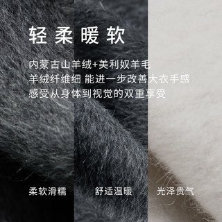 麦檬MM 重磅高原山羊绒 线上经典廓形毛呢外套大衣 小个子版-黑色5FA970771 L