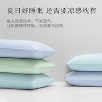 FUAWA凉感冰丝枕套内胆A类锦纶枕头套单个一对冷感枕巾枕芯套夏
