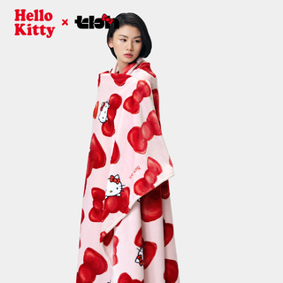 野兽派 Hello Kitty二合一法兰绒抱枕毯 蝴蝶结