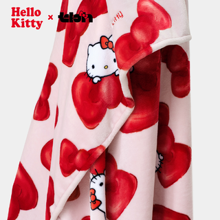 野兽派 Hello Kitty二合一法兰绒抱枕毯 蝴蝶结