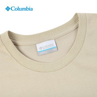 Columbia哥伦比亚T恤男女款春夏吸湿速干圆领印花短袖AE8827 271 XL 米黄色 271
