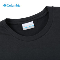 Columbia哥伦比亚T恤男女款春夏吸湿速干圆领印花短袖AE8827 010 S 黑色 010