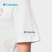 Columbia哥伦比亚T恤男女款春夏吸湿速干圆领印花短袖AE8827 100 M 白色 100