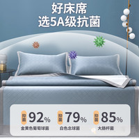 无印良品抗菌冰丝凉席软席子双人可水洗折叠草席家用空调席三件套 【收藏+加购优先】支持水洗★凉而不冰