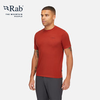 Rab春夏男士修身短袖户外休闲运动吸湿排汗速干T恤短袖男 QBL-68 黑灰色 XL