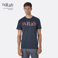 Rab圆领棉质运动T恤户外休闲跑步透气吸湿排汗耐磨印花短袖 QCB-08 绿色 L