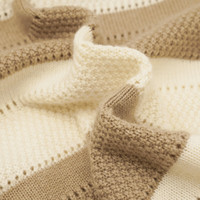 片断毛衣女2025春季条纹连帽设计学院风俏皮减龄休闲气质上衣 白黄 M 160/84A