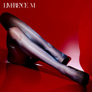 涞觅润丝 Limerence M【棱镜】3D炫光油亮薄款丝袜情趣黑丝性感免脱无缝开裆时尚夏 黑丝红光 -墨焰流光- 1双 L -无缝开裆