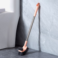 妙亚 不锈钢长柄马桶刷浴室蹲坑无死角清洁刷家用卫生间悬挂式厕所刷子