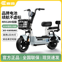 赛鸽新国标电动车成人代步电动自行车长续航轻便时尚电瓶车 克莱因蓝+续航约45公里 48V