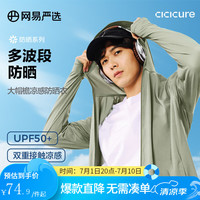 网易严选 多波段防晒衣UPF50+冰丝防光老夏吸湿速干凉感钓鱼户外运动 多波段大帽檐凉感防晒衣-艾绿 XXL