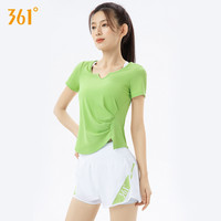 361运动套装女夏季短袖跑步上衣训练服瑜伽短裤T恤 XL