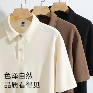  Baleno/班尼路 重磅 男士Polo衫  黑/纯色 M