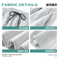 班尼路(Baleno)短裤男夏季重磅纯棉260G美式潮流学生中裤户外运动宽松休闲大裤衩