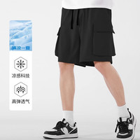 班尼路（Baleno）夏季男生山系挺括大口袋短裤学生新款户外速干时尚休闲宽松五分裤
