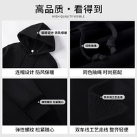 真维斯(JEANSWEST)连帽卫衣女春秋卡通印花外套潮流宽松显瘦小个子连帽上衣 黑色 M