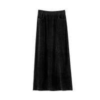 晚白【专享】2025春款含棉半裙全直筒长半身裙   (27)