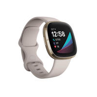 fitbit 智能手表 显示时间 Sense FB512GLWT 白色金色