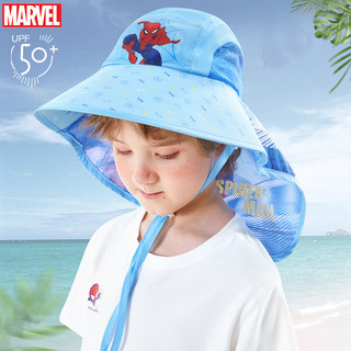 迪士尼（Disney）儿童帽子防晒春夏薄款大帽檐遮阳女童空顶太阳帽洋气小孩宝宝 HM60169美国队长 3岁以上均码（帽围54cm）