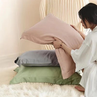 星寇星级北欧莫兰迪秋冬磨毛加厚枕套2只装 深海蓝 枕套一对装【74*48cm】