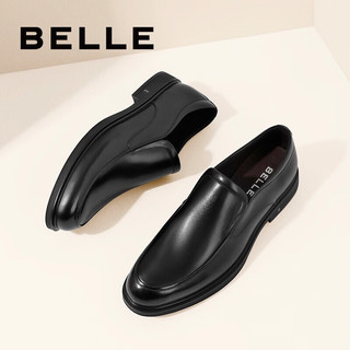 百丽男鞋舒适真皮正装鞋新款圆头套脚商务皮鞋B3GK7CM1【预售】   (260mm)