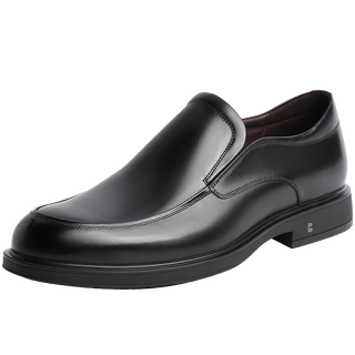 百丽男鞋舒适真皮正装鞋新款圆头套脚商务皮鞋B3GK7CM1【预售】   (260mm)