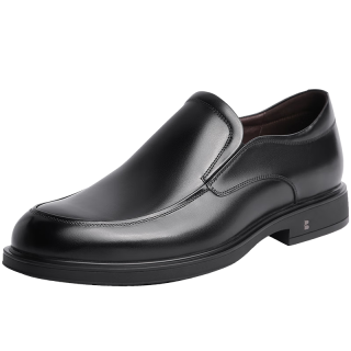 百丽男鞋舒适真皮正装鞋新款圆头套脚商务皮鞋B3GK7CM1【预售】   (260mm)