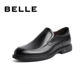 百丽男鞋舒适真皮正装鞋新款圆头套脚商务皮鞋B3GK7CM1【预售】   (260mm)