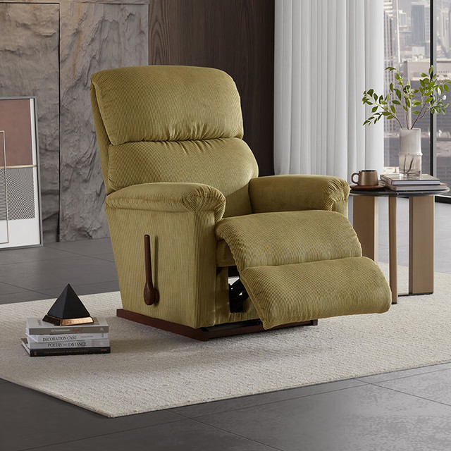 大件超省：乐至宝 LAZBOY LZF.510F 功能布艺沙发 橄榄绿 0.84m 单人位