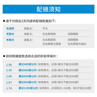 万新WAN XIN防蓝光眼镜框配近视镜片送男女时尚金属TK1 2856银色 配万新1.60较薄非球面树脂镜片 9051黑金