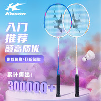 李宁 LI-NING凯胜羽毛球拍正品双拍全碳素纤维超轻专业羽毛球球拍单拍套装